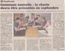 commune nouvelle la charte devra être présentée en septembre