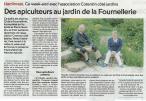 Des apiculteurs au jardin de la Fournellerie